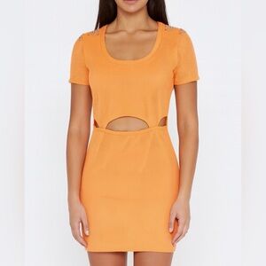 NWT Mustard Seed Peach cutout Mini Dress Size  Large Cutout Casual